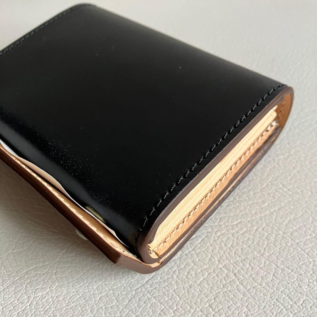 未使用級 エムピウ m＋ ミッレフォッリエ CORDOVAN27 財布 黒