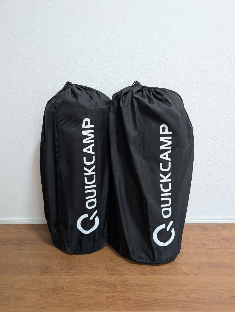 QUICKCAMPインフレータブルマットダブルサイズ4人用キャンプ 寝具 2個