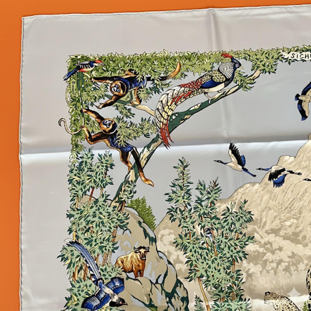HERMES カレ90 SICHUAN 四川省 パンダ 大判 シルクスカーフ