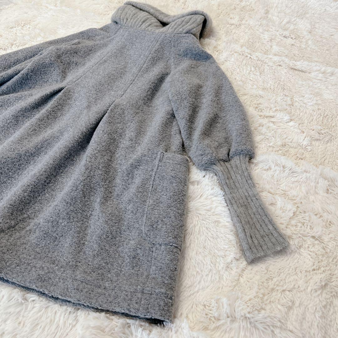 io comme io センソユニコ Aラインコート ニットロングカーディガン