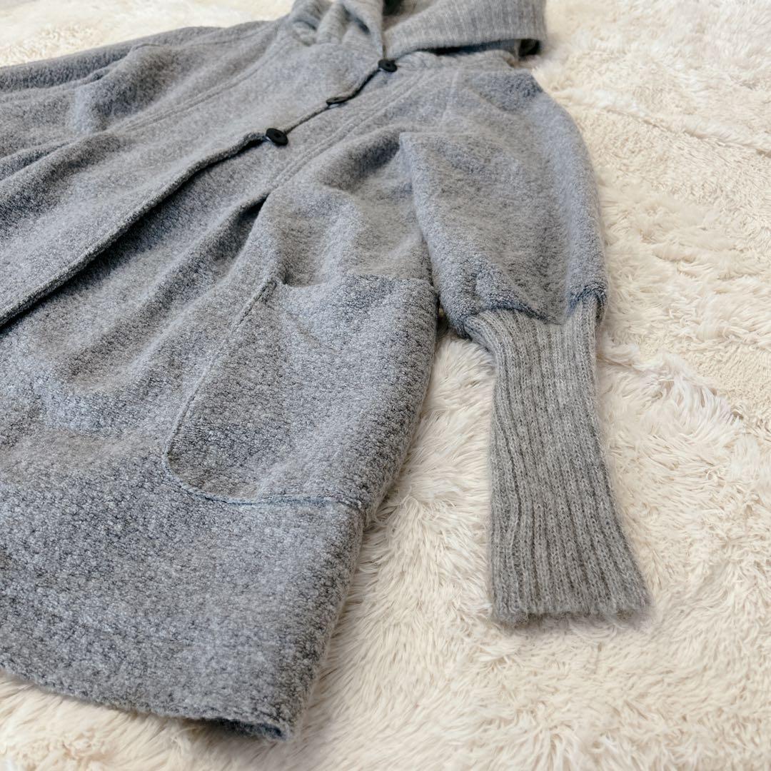 io comme io センソユニコ Aラインコート ニットロングカーディガン