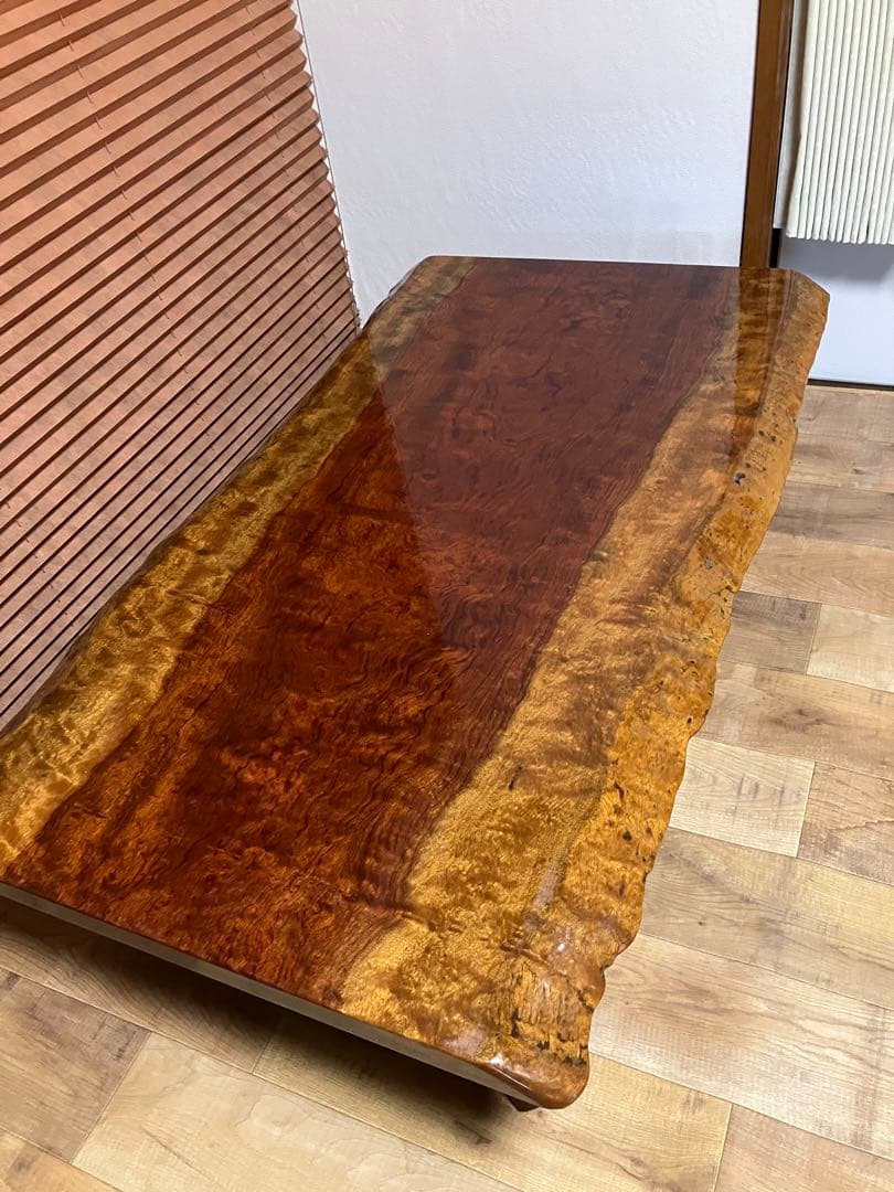 ブビンガ　1枚板　座卓　希少！