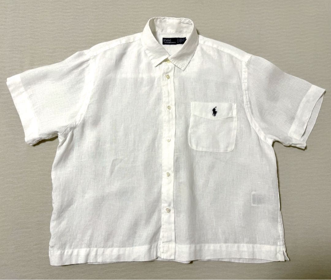 ポロ ラルフ ローレン リネン ショートスリーブ シャツ レディース 美品