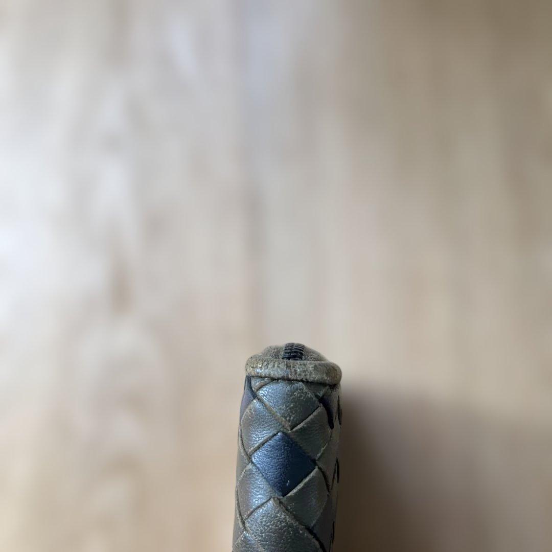 Bottega Veneta 長財布 ダークグリーン ネイビー 編み込み