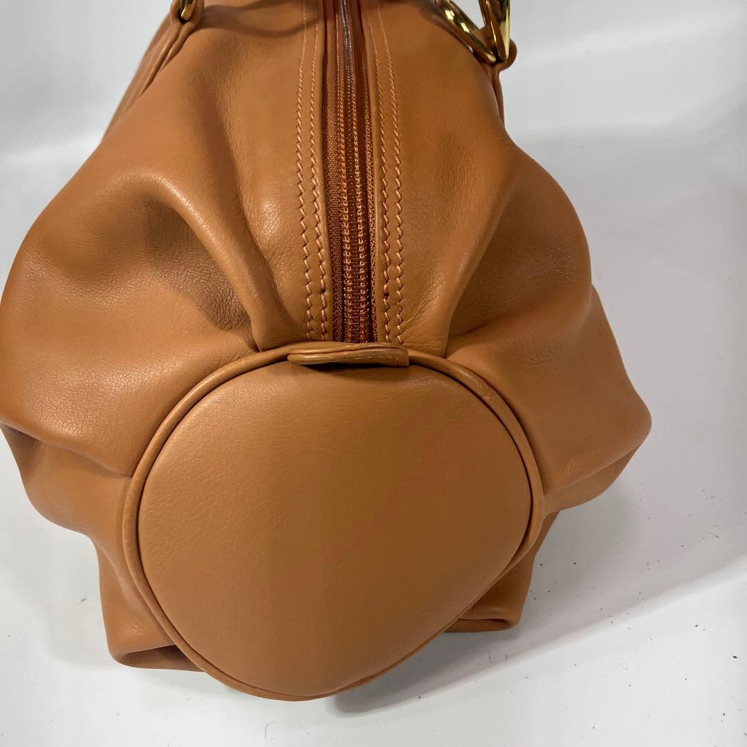 極美品グッチ ２way ボストンバッグ キャメル ブラウンGUCCI ショルダー