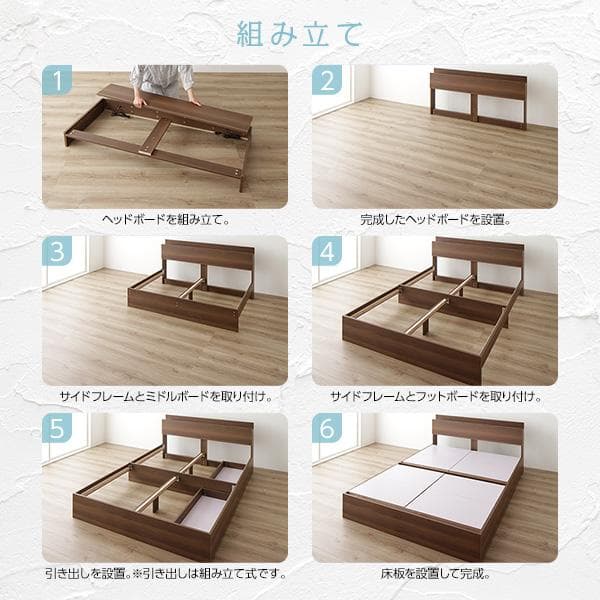 ベッド  ブラウン セミダブル ボンネルコイルマットレス付きds-2151030