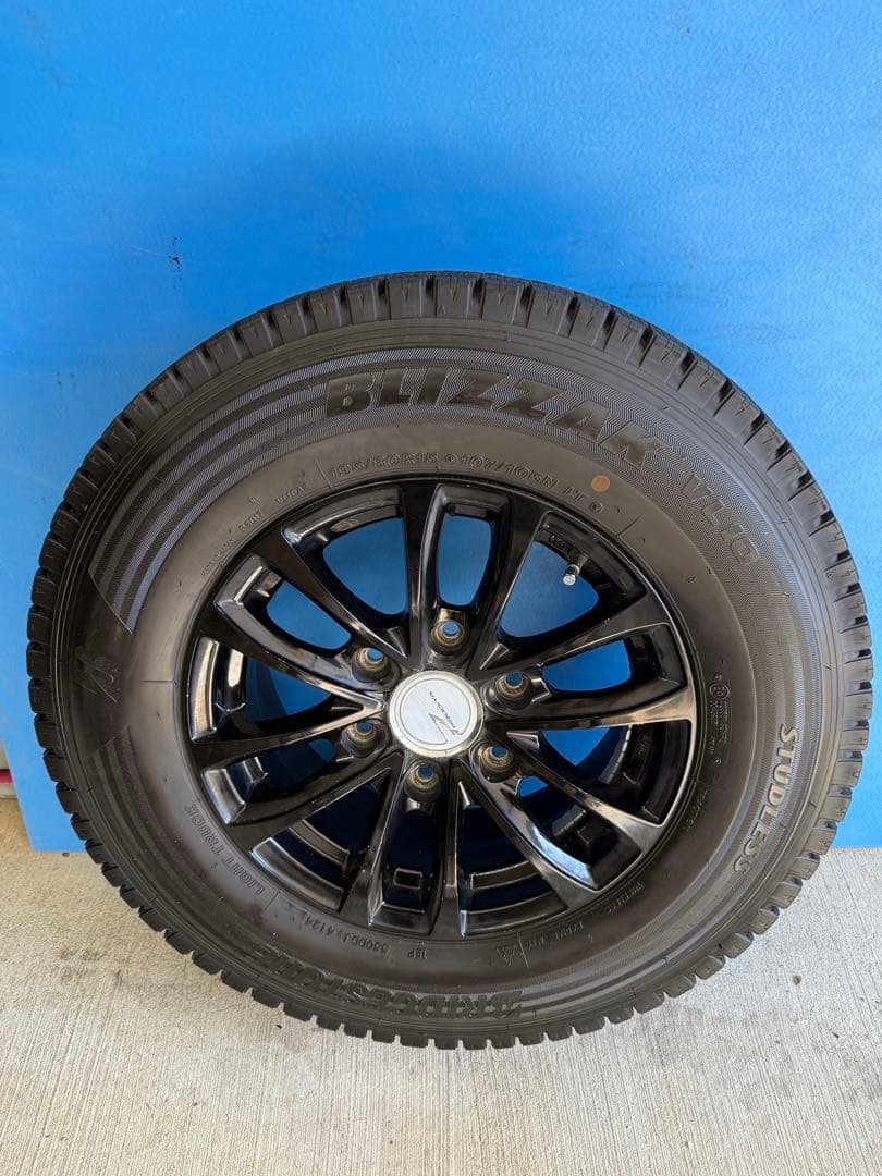 ハイエーススタッドレスブリヂストン ブリザック VL1 195/80R15アルミ