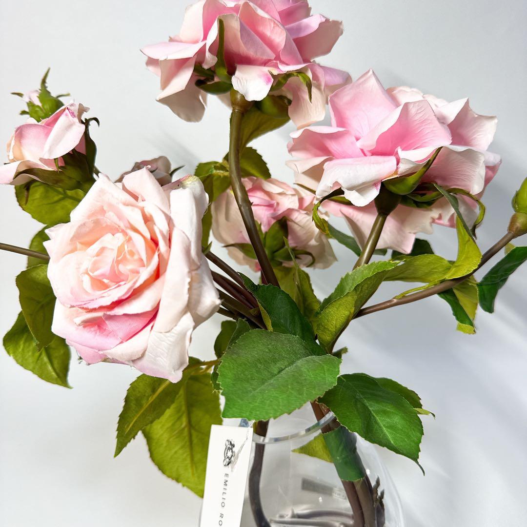 【美品 タグ付き】エミリオロバ アートフラワー プリマローズ 薔薇 36cm