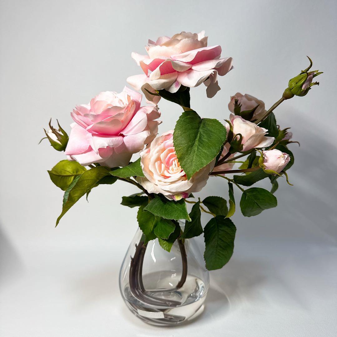 【美品 タグ付き】エミリオロバ アートフラワー プリマローズ 薔薇 36cm