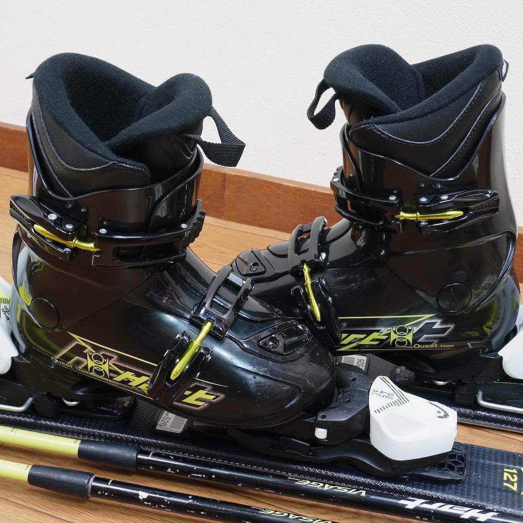 メンテ済 127cm 靴22cm HEAD スキーセット (130)