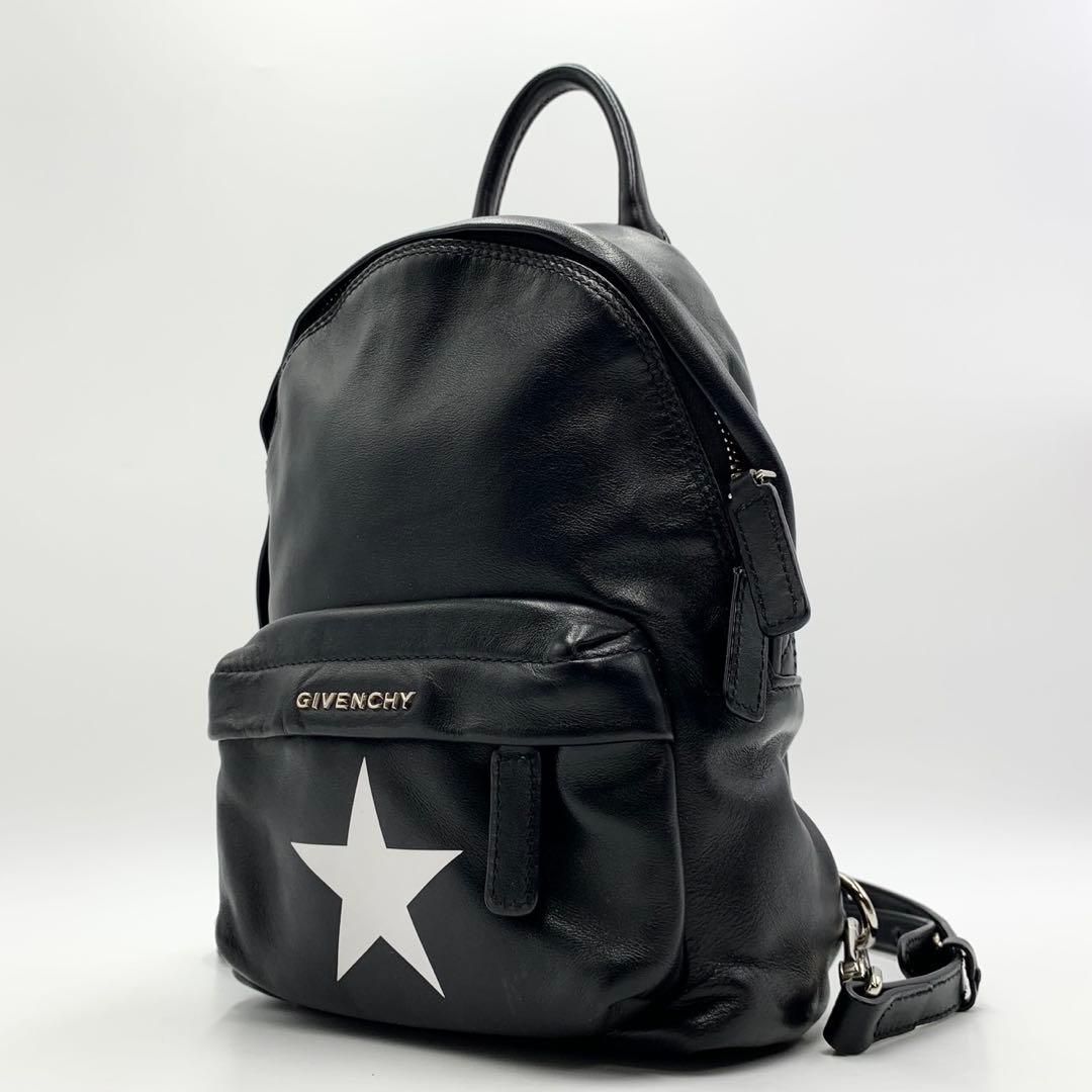 美品 GIVENCHY レディース スター ミニリュック オールレザー ブラック