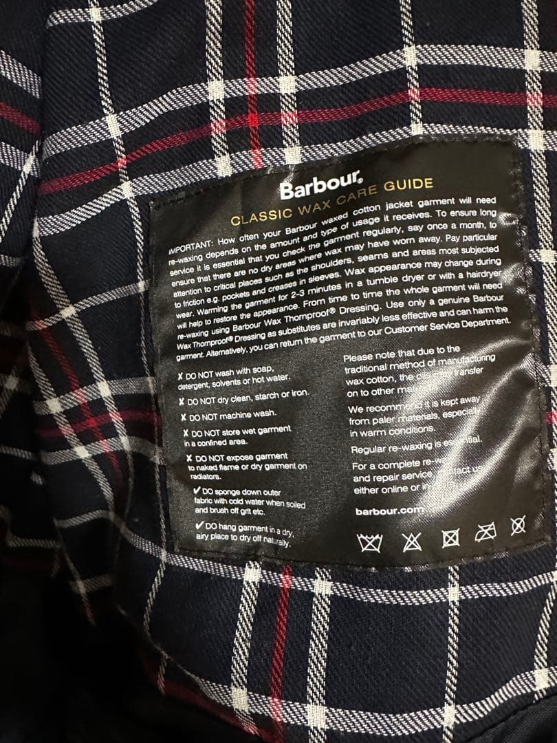 Barbour トランスポート　ネイビー　38