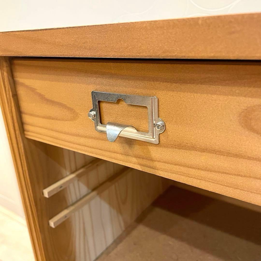 【美品】天然木 5段チェスト 書類収納 小引き出し 木製収納棚 北欧 ナチュラル