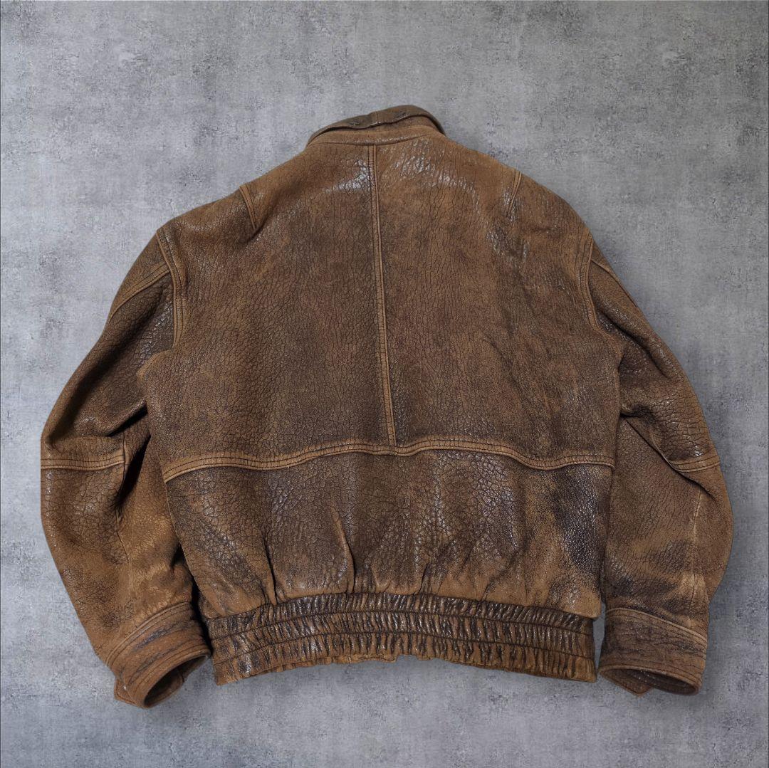 vintage G-1 襟ボアムートン レザー フライトジャケット ライナー付き