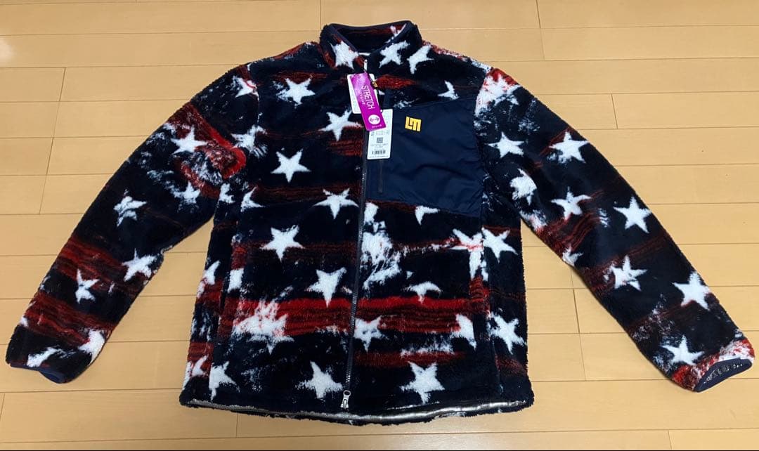 ラウドマウス メンズ ゴルフウエア アウター 長袖 フリース ブルゾン ネイビー