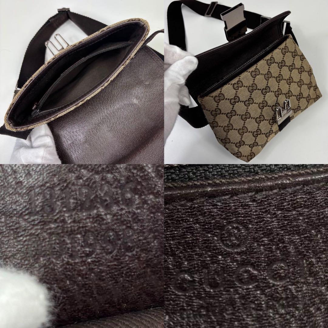 【美品】GUCCI グッチショルダーバッグ ボディバッグ GGキャンバス