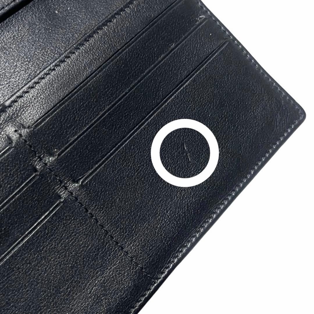 カルティエ Cartier 二つ折り 長財布 レザー 革 ブラック 黒