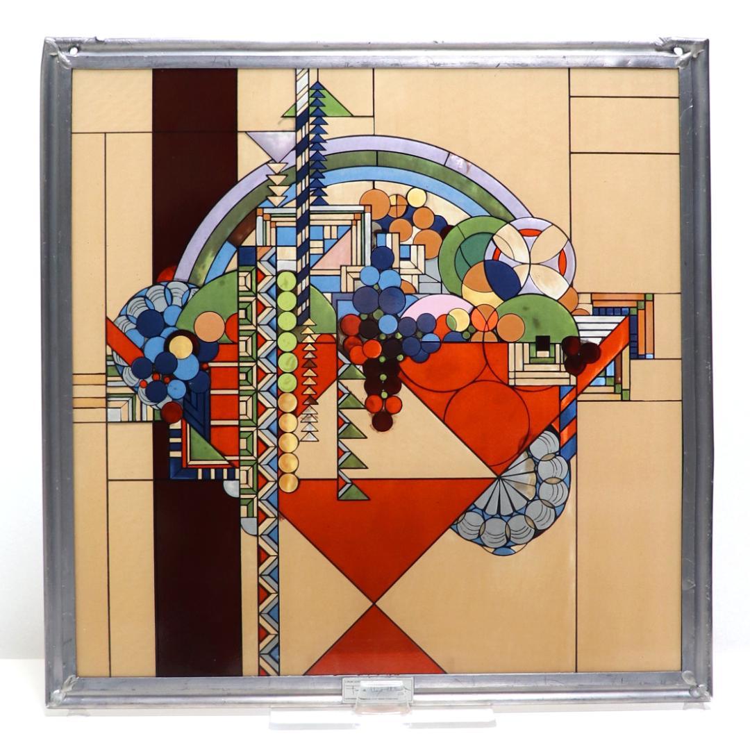 フランク・ロイド・ライト 大型 ヴィンテージステンドグラス 財団公式 リバティ誌