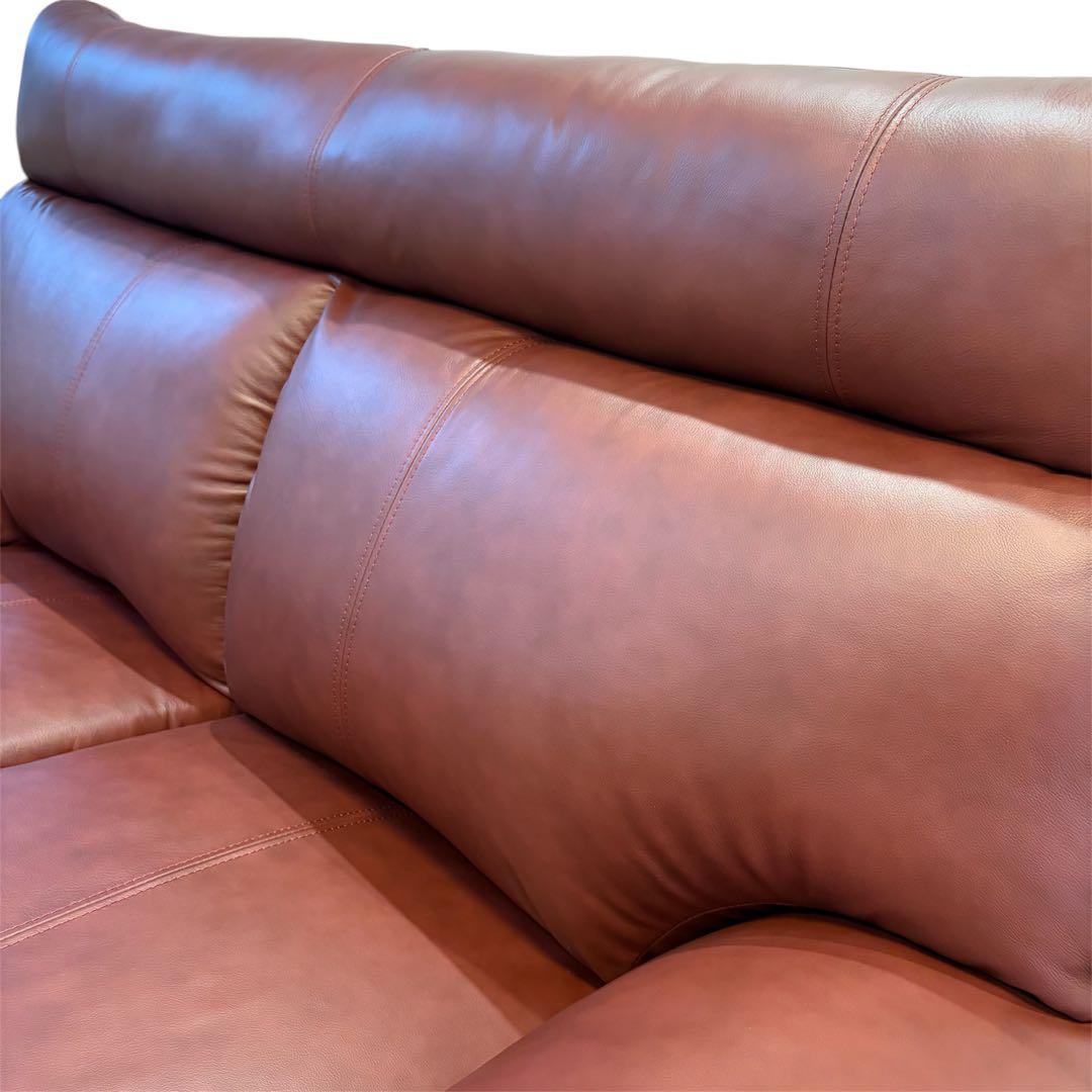 【美品】関家具　ミラージュIII 2Pソファー　革製　本革　ソファー　2人掛け