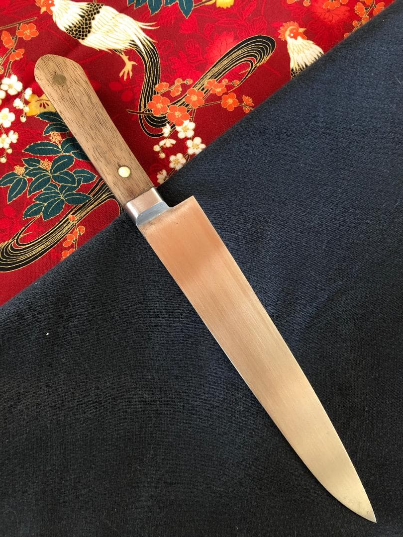 【研ぎ済み】全鋼製　源正久　牛刀包丁　ナイフ　料理　釣り