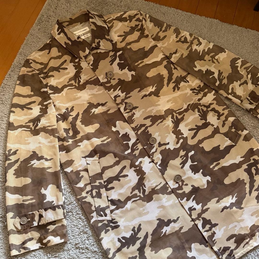 COMME des GARCONS SHIRT 迷彩メッシュ ステンカラーコート