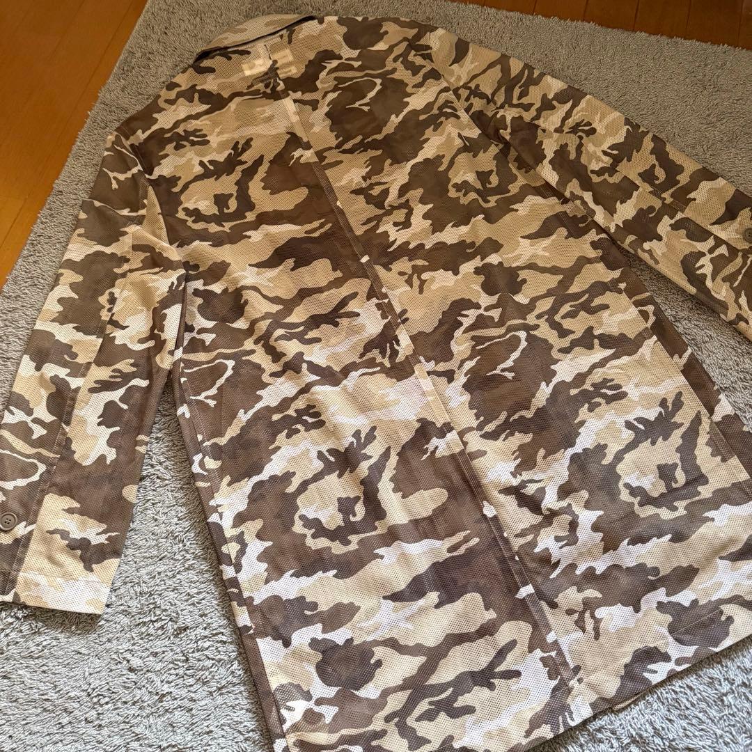 COMME des GARCONS SHIRT 迷彩メッシュ ステンカラーコート