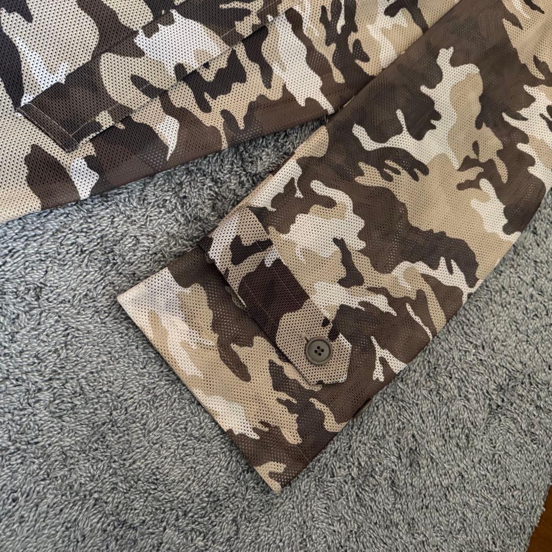 COMME des GARCONS SHIRT 迷彩メッシュ ステンカラーコート