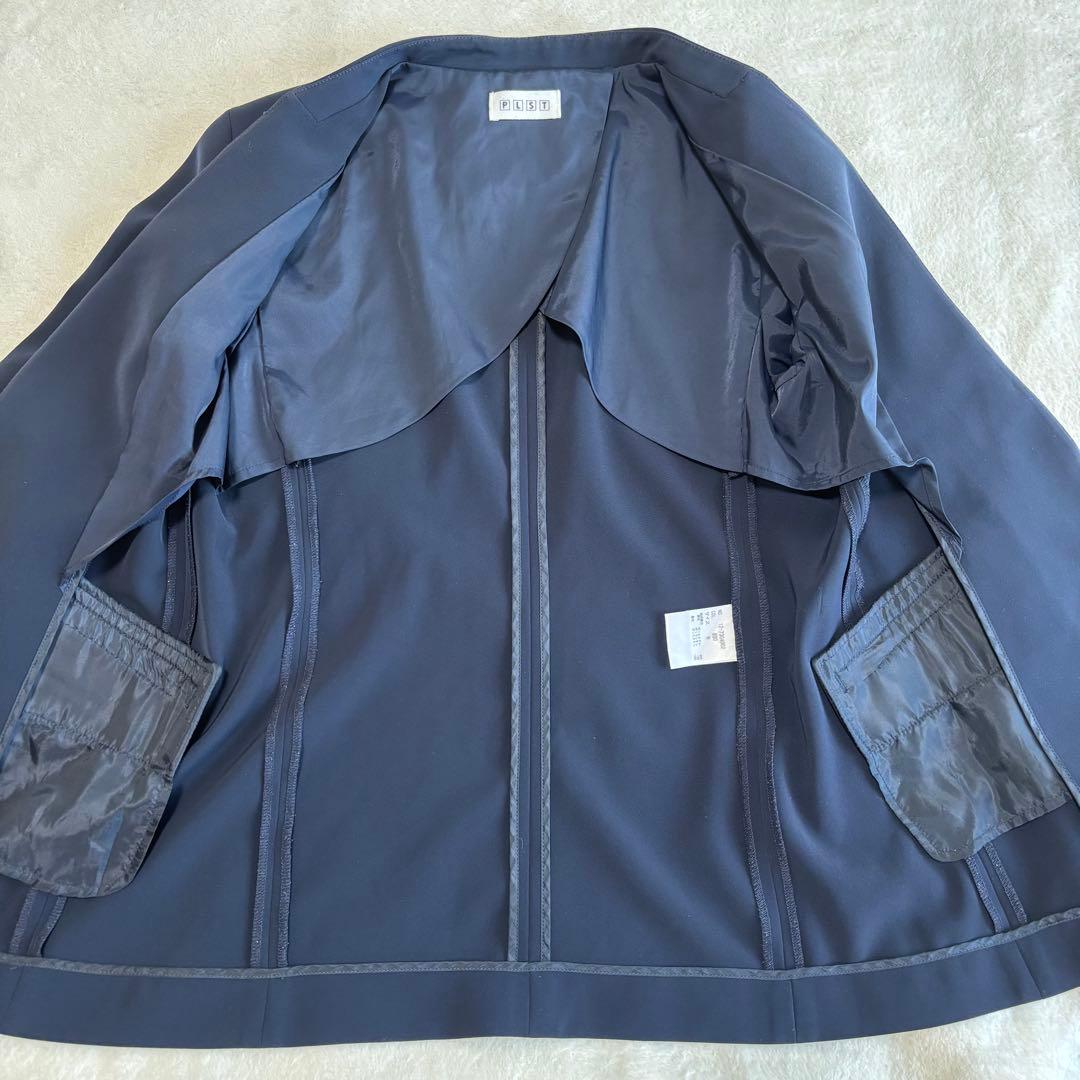 ✨️美品✨️ PLST プラステ スーツ パンツ ノーカラー ネイビー M 紺色