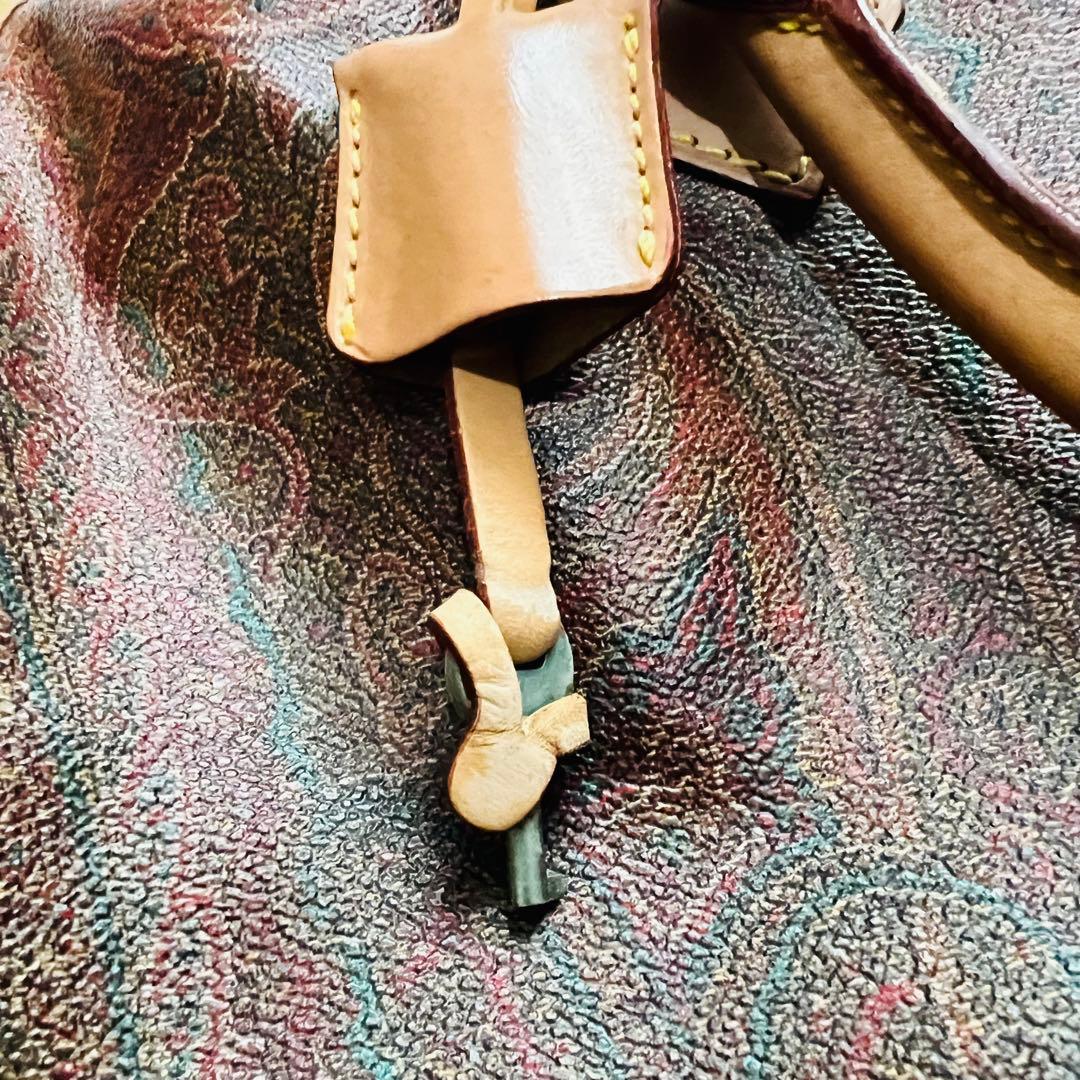 極美品✨ 希少✨ ETRO エトロ ボストンバッグ 鍵付き ペイズリー PVC