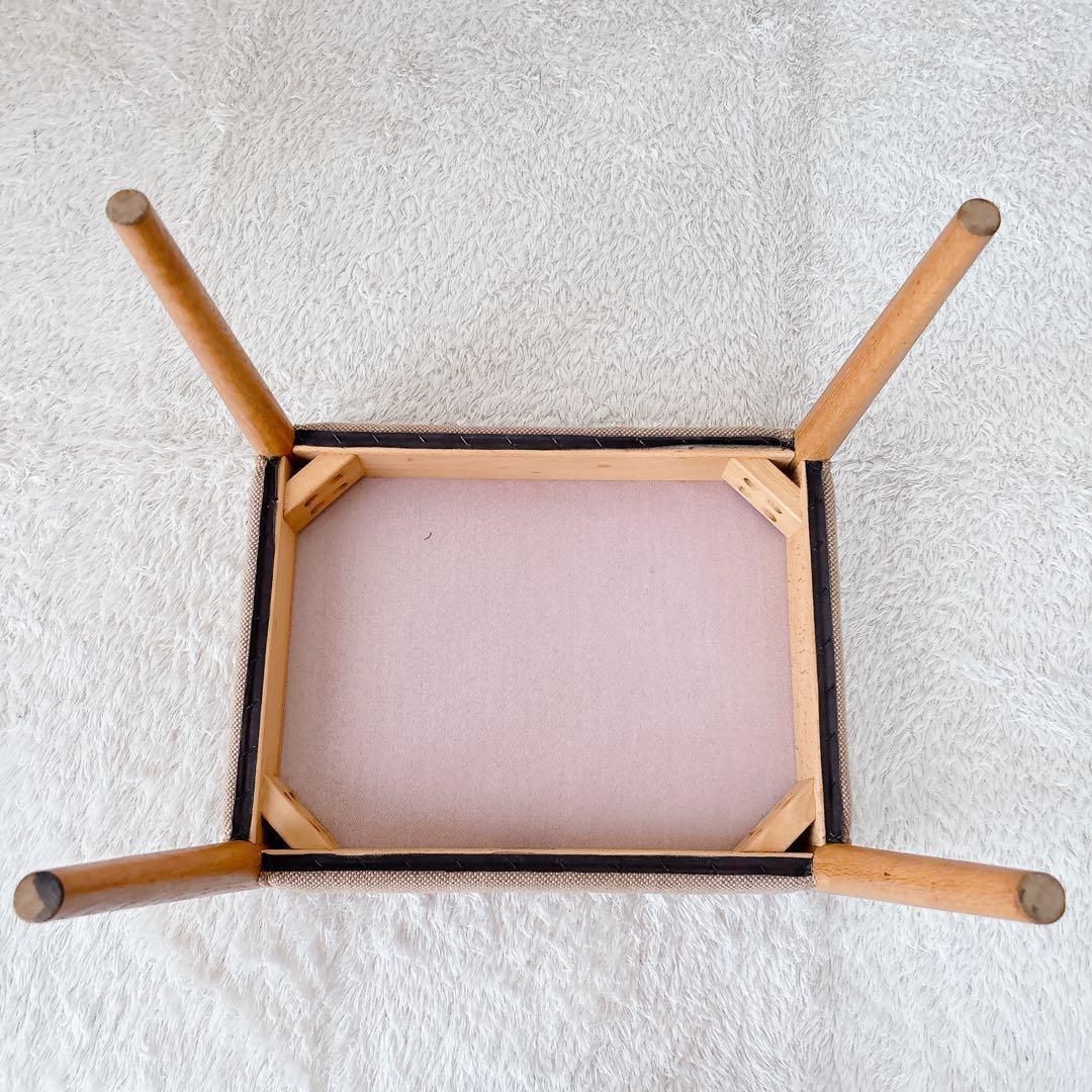 YoROZu様リクエスト品】日進木工 オットマン スツール 天然木 ジャガード