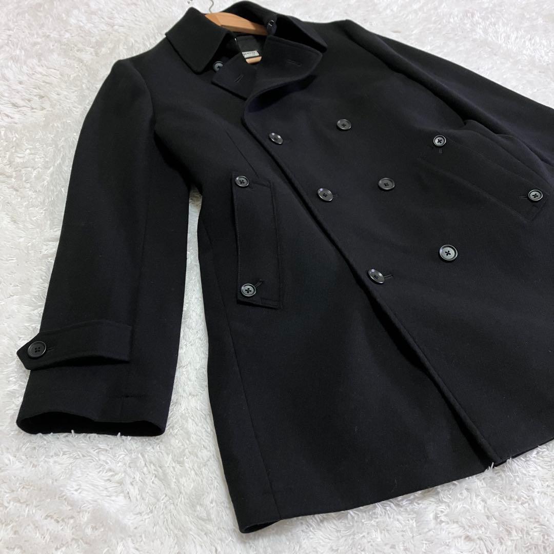 美品 キャサリンハムネット トレンチコート ウール ライナー ブラック XL