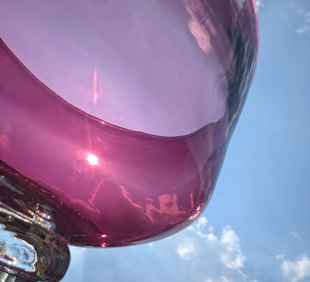 希少なヴィンテージ BLENKO ブレンコガラス　USA製　希少なアメジスト色