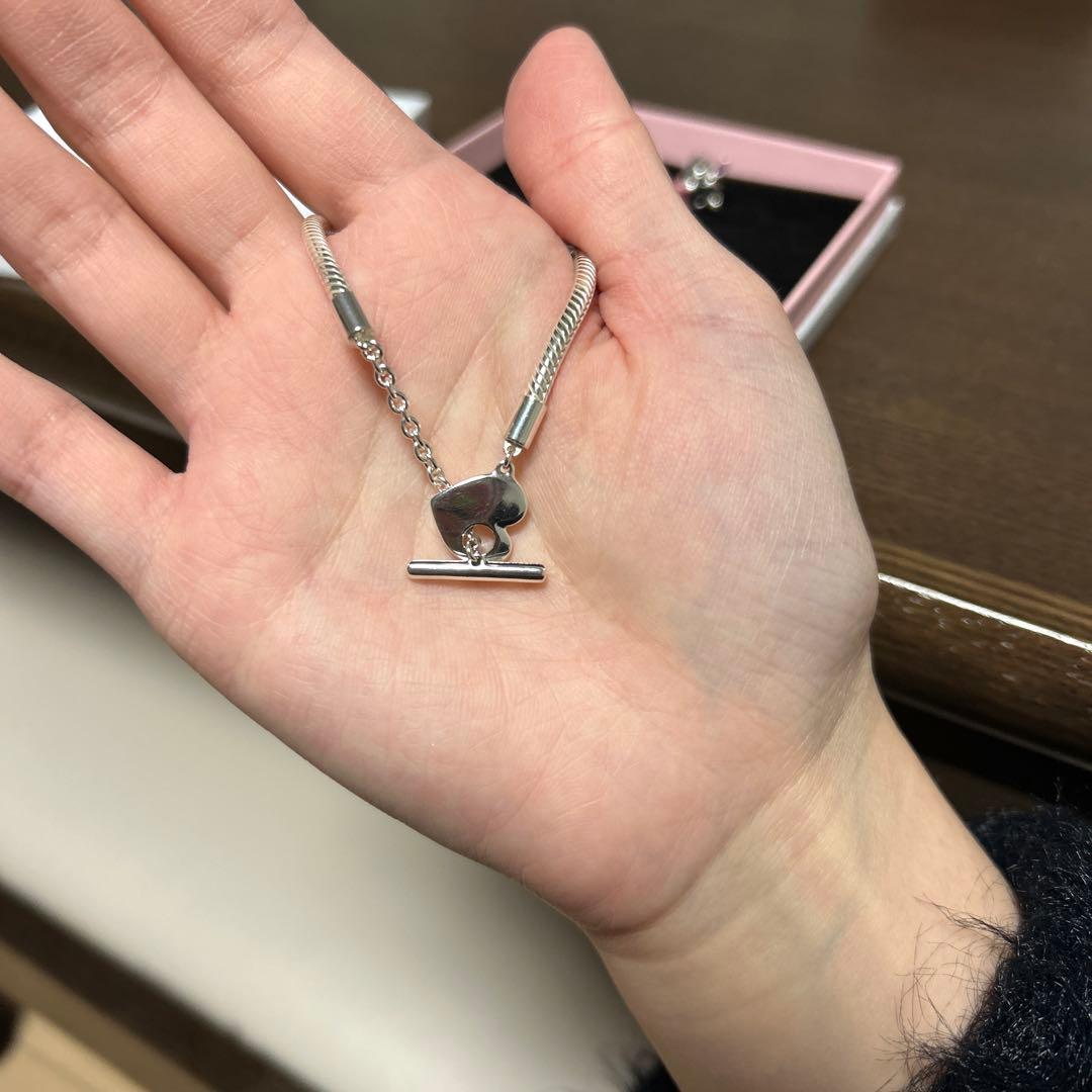Pandora ハート チャーム ブレスレット スティッチ チャーム
