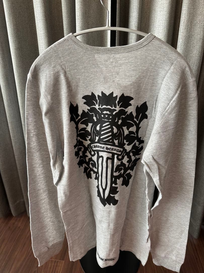 新品　未使用　CHROME HEARTS グレー長袖　サーマルカットソー