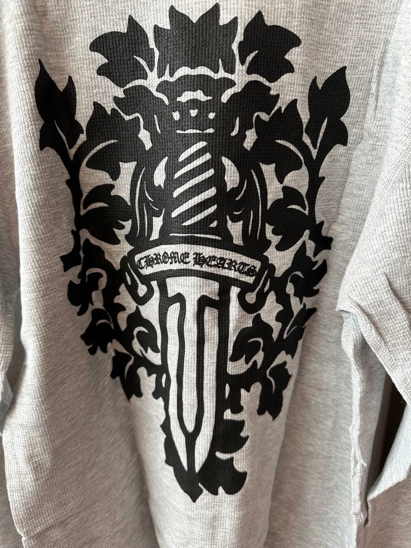 新品　未使用　CHROME HEARTS グレー長袖　サーマルカットソー