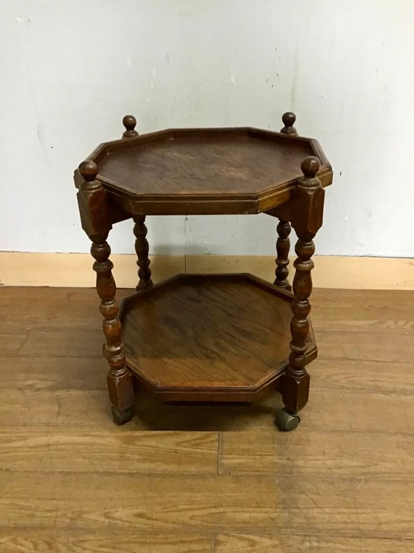 管301☆三越家具☆ブルージュ☆アンティーク☆八角ワゴン