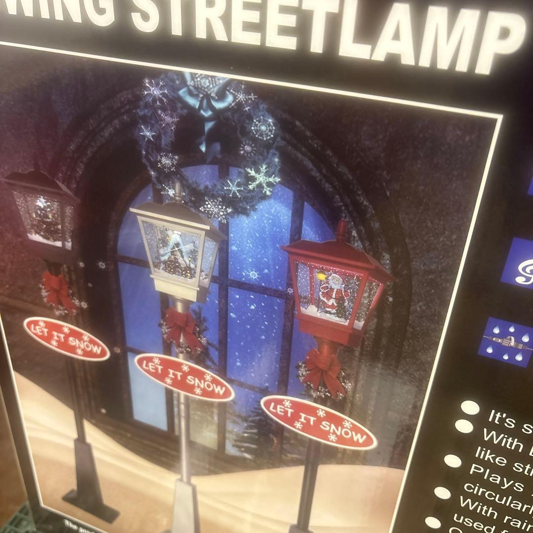 クリスマス街路灯 クリスマス置物 街灯 LEDライト レッド　180cm