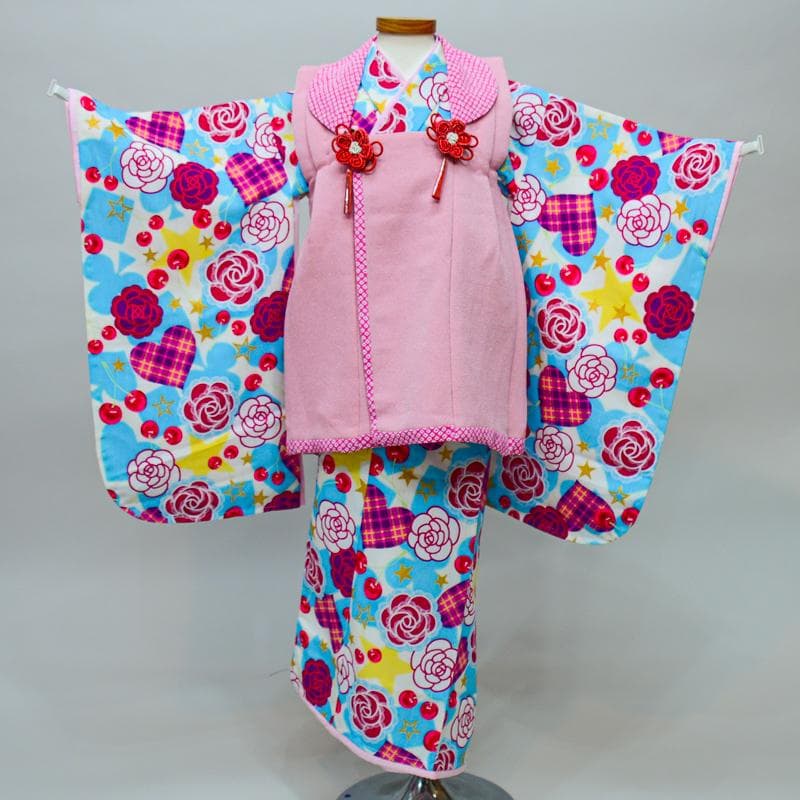 七五三 三歳 女児 被布 着物 フルセット 松田聖子 仕立て無料 NO34199