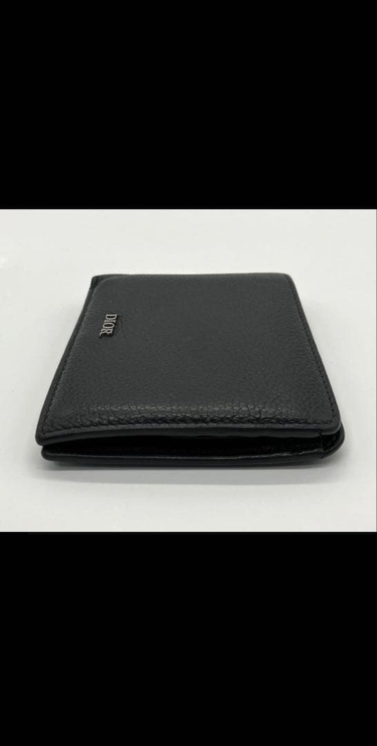 DIOR 黒 レザー 二つ折り財布　30日まで値下げ