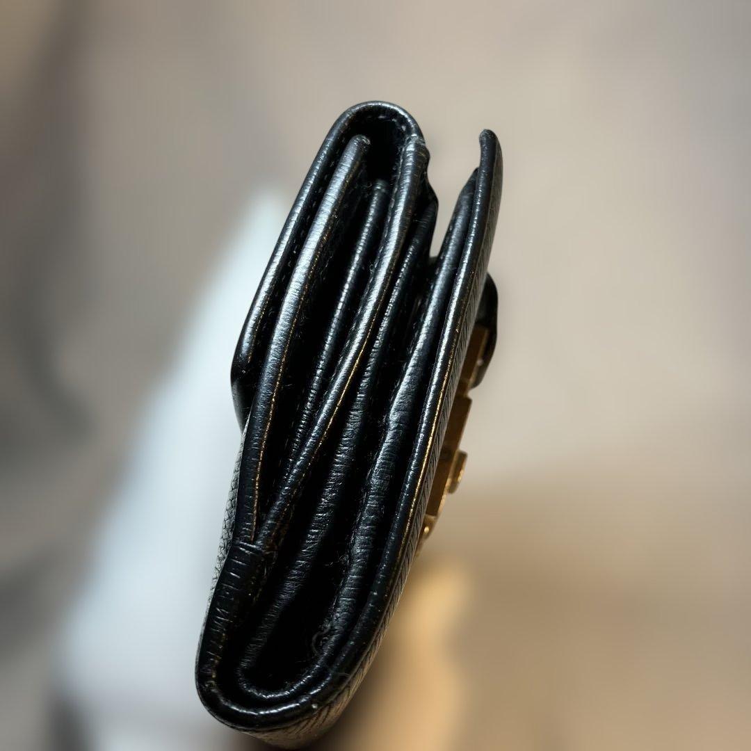 【GUCCI 】グッチ ジャッキーコンパクトウォレット 二つ折り財布 ブラック