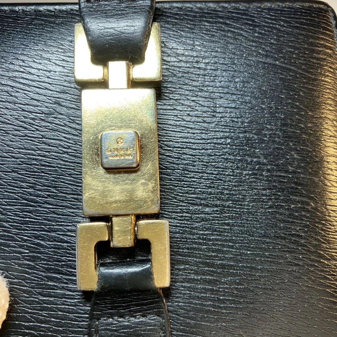 【GUCCI 】グッチ ジャッキーコンパクトウォレット 二つ折り財布 ブラック