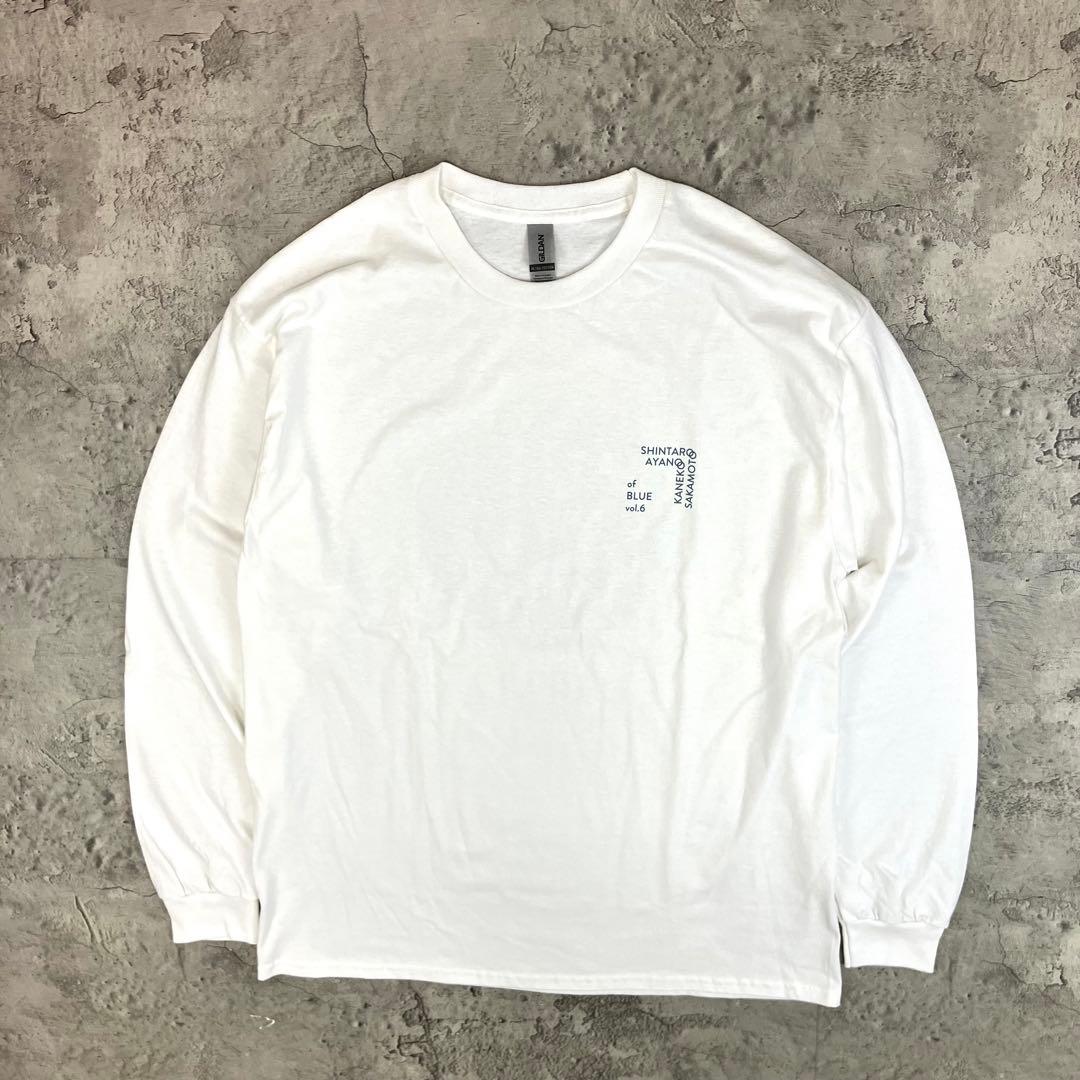 坂本慎太郎 カネコアヤノ LIVE 長袖Tシャツ ロンT 古着 プリント 白 L