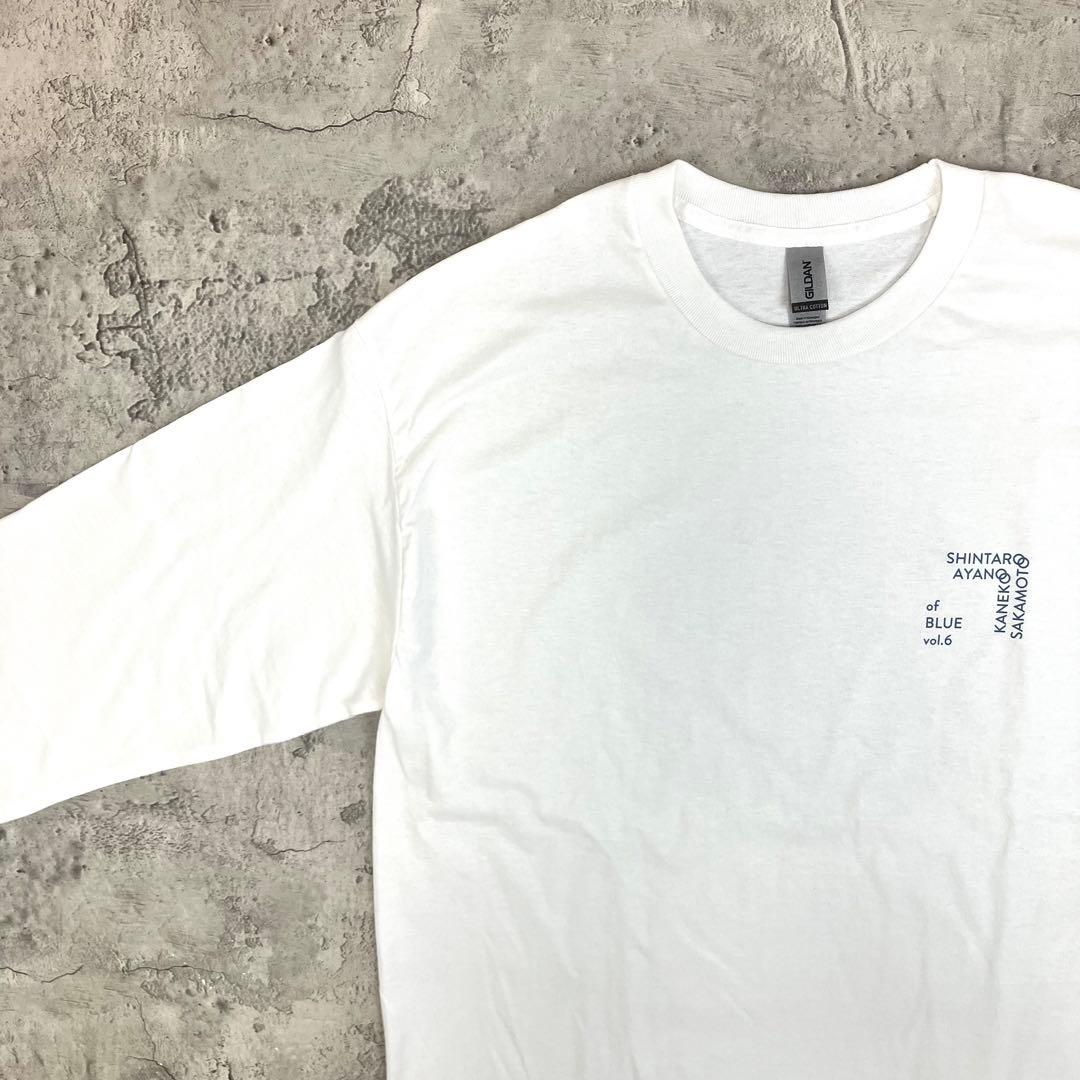 坂本慎太郎 カネコアヤノ LIVE 長袖Tシャツ ロンT 古着 プリント 白 L
