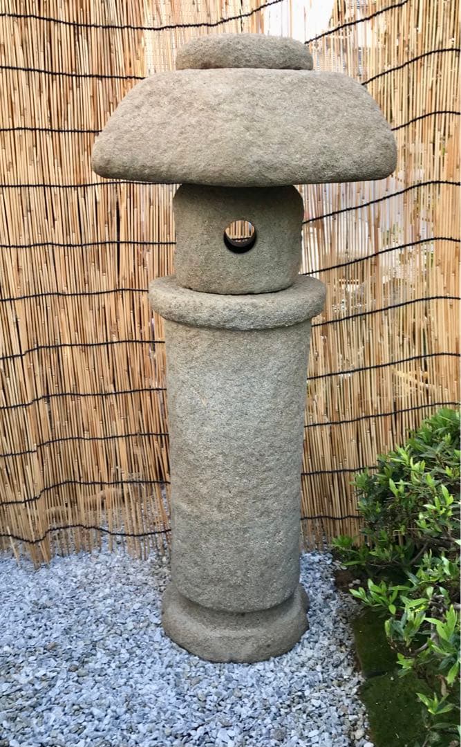 【天然石・石灯篭・坪庭灯篭・茶庭石灯篭】庭石オブジェ置物ガーデニング造園箱庭露地