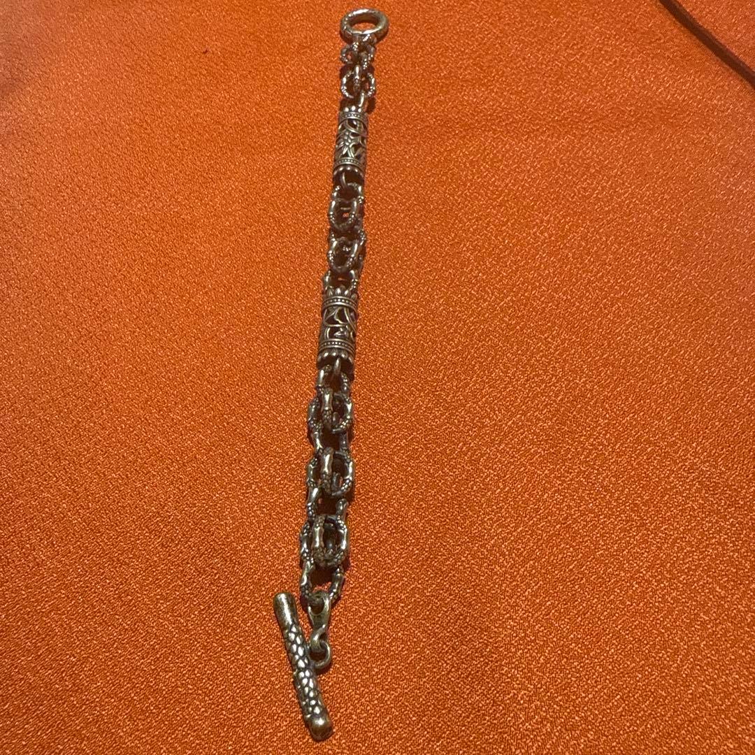 ビンテージ風シルバーリンクチェーンブレスレット　#ブラッディーメアリー