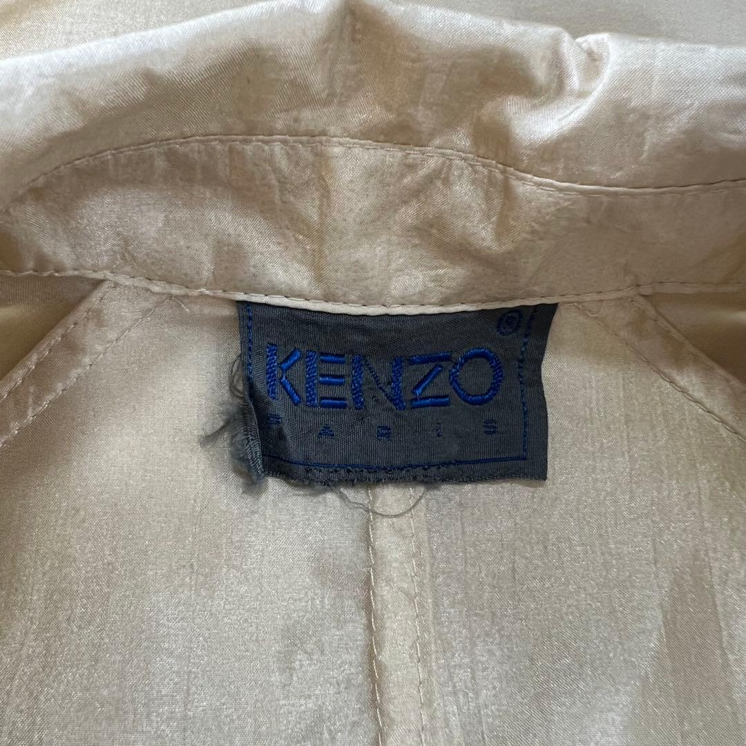 KENZO 90s オーバーサイズ ダブル トレンチコート ナイロン
