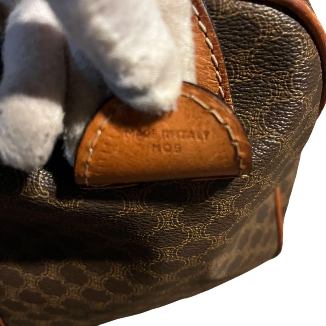 CELINE セリーヌ マカダム柄 ミニボストンバッグ ファスナー交換済 美品