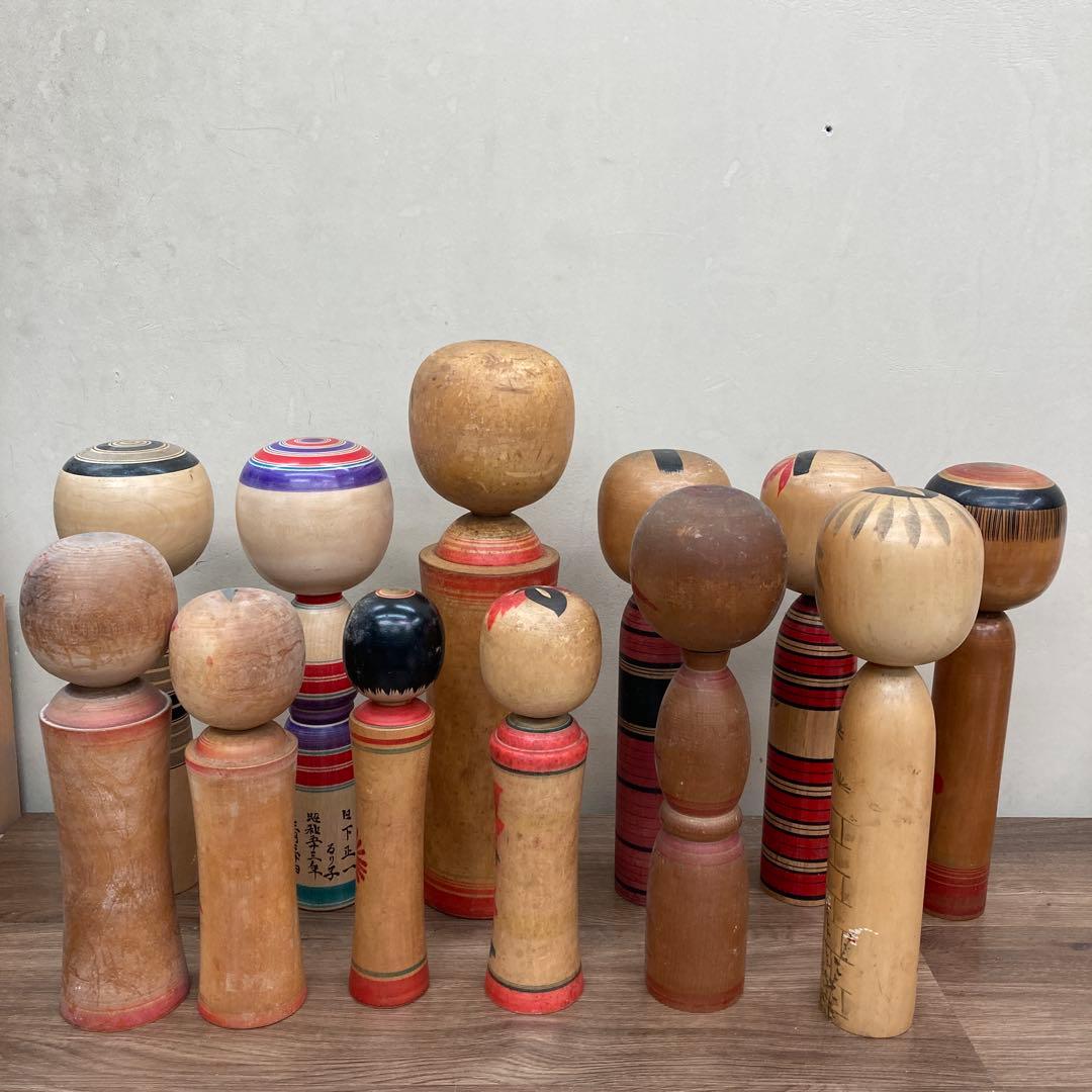 D-3 【11点まとめ売り】伝統工芸品 こけし 時代物 創作こけし 民芸品 レ