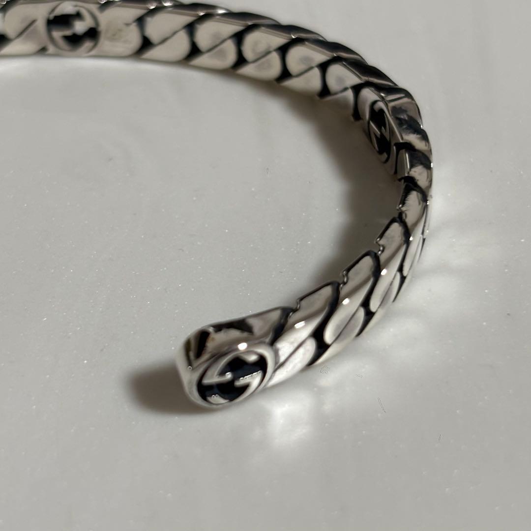GUCCI 新品同様品　インターロッキングバングル　ブレスレット　刻印18