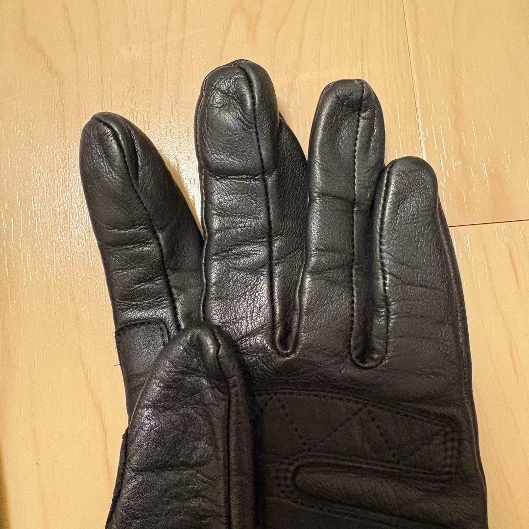 湯*様 Schott ショット レザーグローブ ワンスター Sサイズ ブラック